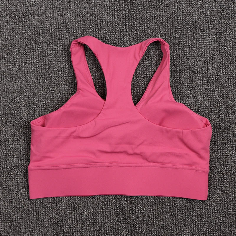 SOISOU Nylon Yoga Crop Top Bra For Women Gym Sport Sexiest Bra Chest Pad Removable Elastic Tight Breathable Top Women 6 Colors