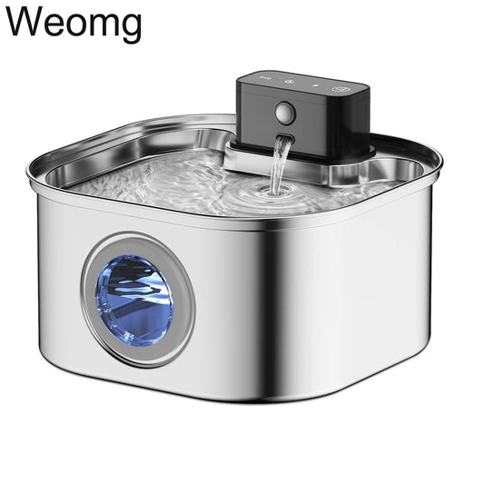 3L Stainless Steel Wireless Recharging Sensor Cat Water Fountain Auto Drinking Fountain For Cats Dog Drinker Pet Dispenser Bowl
