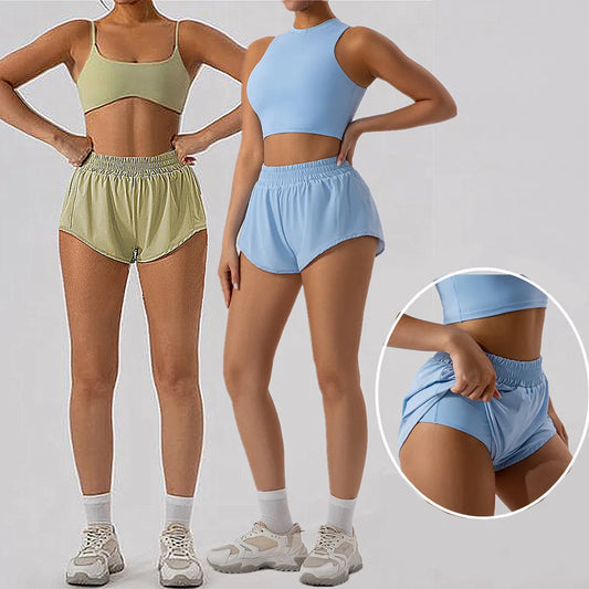 Short sleeve tank top/Mini shorts/Sports bra Gym Wear