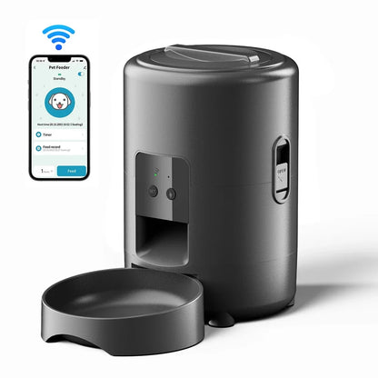 Automatic Pet Feeder Button / WiFi Version Auto Cat Food Dispenser Accessories Smart Control Pet Feeder For Cats Dog Dry Food
