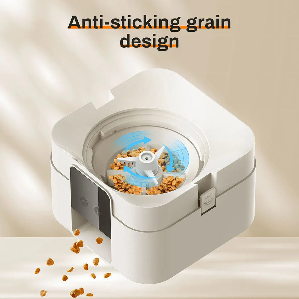 Automatic Pet Feeder Button / WiFi Version Auto Cat Food Dispenser Accessories Smart Control Pet Feeder For Cats Dog Dry Food