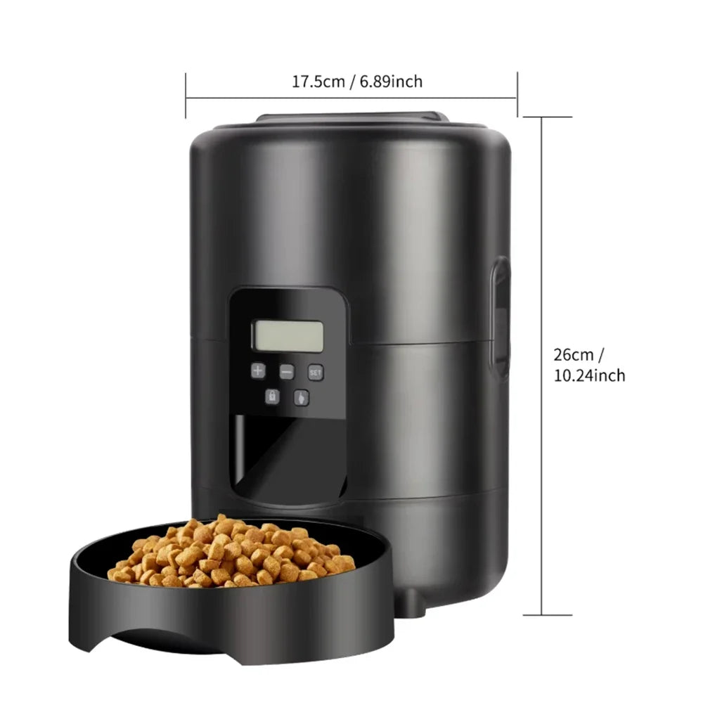 Automatic Pet Feeder Button / WiFi Version Auto Cat Food Dispenser Accessories Smart Control Pet Feeder For Cats Dog Dry Food