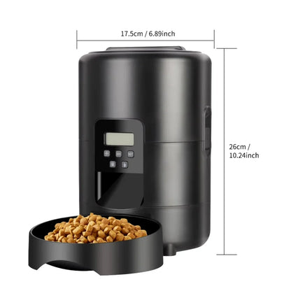 Automatic Pet Feeder Button / WiFi Version Auto Cat Food Dispenser Accessories Smart Control Pet Feeder For Cats Dog Dry Food