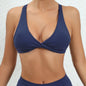 Sexy Deep V Sports Bra Women Strappy Backless High Support Impact Yoga Underwear Running Fitness Workout Gym Top Padded Bralette