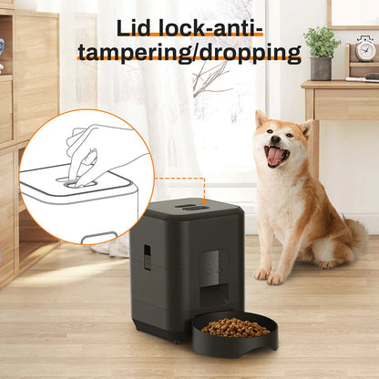Automatic Pet Feeder Button / WiFi Version Auto Cat Food Dispenser Accessories Smart Control Pet Feeder For Cats Dog Dry Food