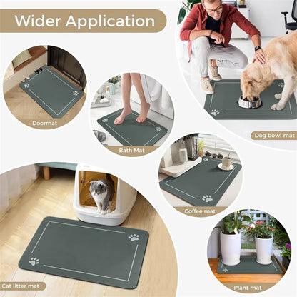 Pet cat dog meal mat,feeding mat,clean and tidy cat mat,cat supplies,absorbent,quick drying,leak proof,splash proof,multipurpose