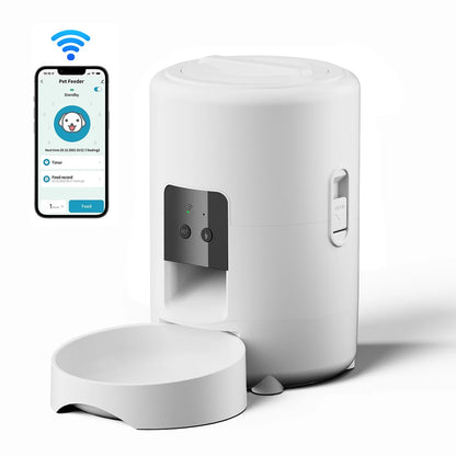 Automatic Pet Feeder Button / WiFi Version Auto Cat Food Dispenser Accessories Smart Control Pet Feeder For Cats Dog Dry Food