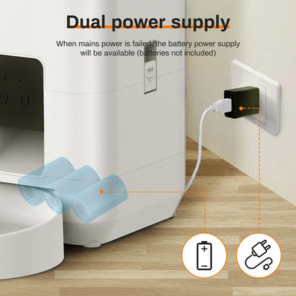 Automatic Pet Feeder Button / WiFi Version Auto Cat Food Dispenser Accessories Smart Control Pet Feeder For Cats Dog Dry Food