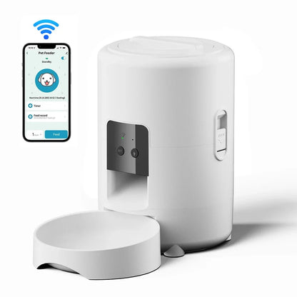 Automatic Pet Feeder Button / WiFi Version Auto Cat Food Dispenser Accessories Smart Control Pet Feeder For Cats Dog Dry Food