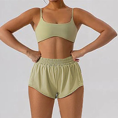 Short sleeve tank top/Mini shorts/Sports bra Gym Wear