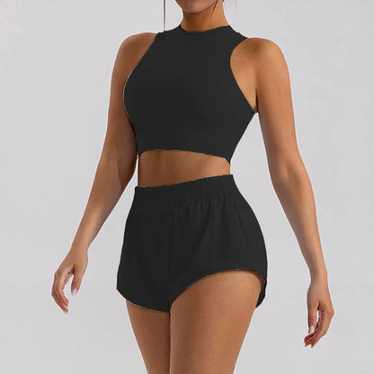 Short sleeve tank top/Mini shorts/Sports bra Gym Wear
