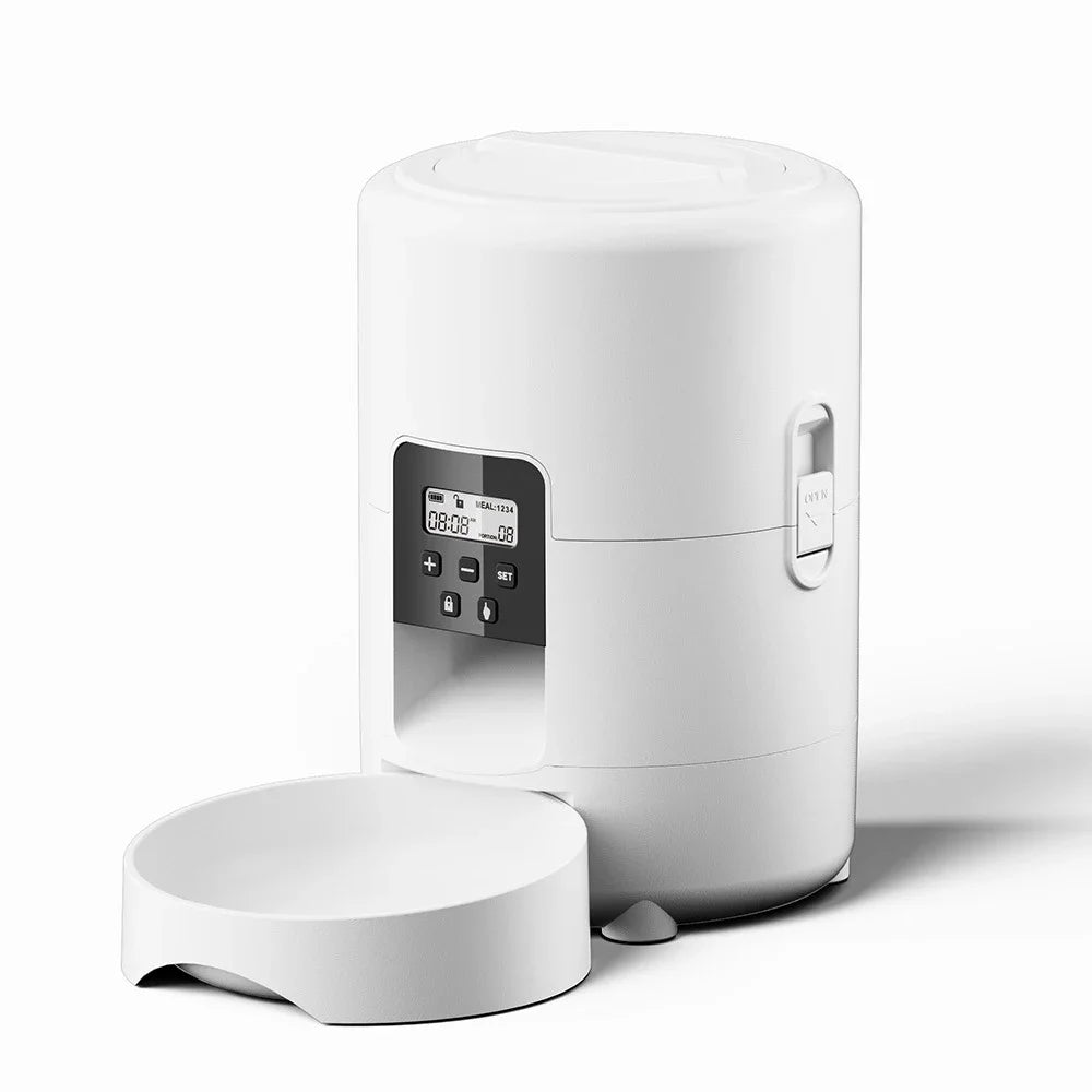 Automatic Pet Feeder Button / WiFi Version Auto Cat Food Dispenser Accessories Smart Control Pet Feeder For Cats Dog Dry Food
