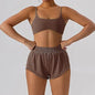 Short sleeve tank top/Mini shorts/Sports bra Gym Wear
